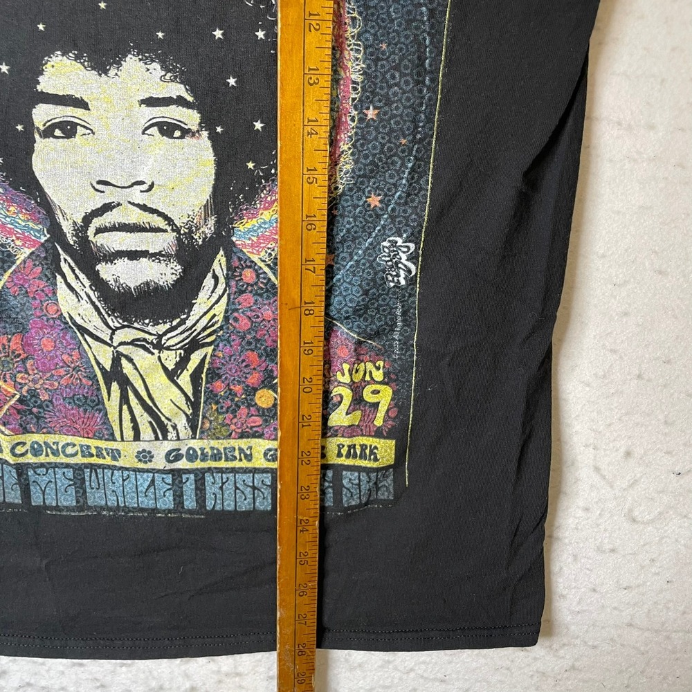Jimi Hendrix Radio Days Live Golden Gate Park Black Graphic T-Shirt Mens L - Picture 5 of 5
